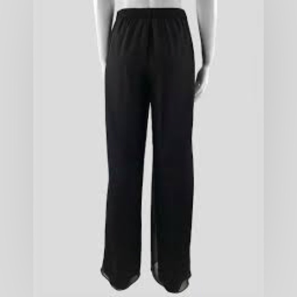 St John Sport Pants - Elegant Black Wide Leg Women's Trousers
